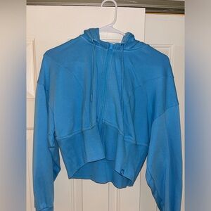 Blue crop hoodie